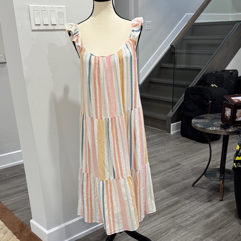 Rails Pastel Striped Midi Dress